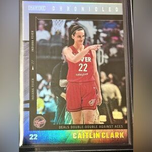 Caitlin Clark Basketball Card Chronicled Holo Foil Deals Double Against Aces